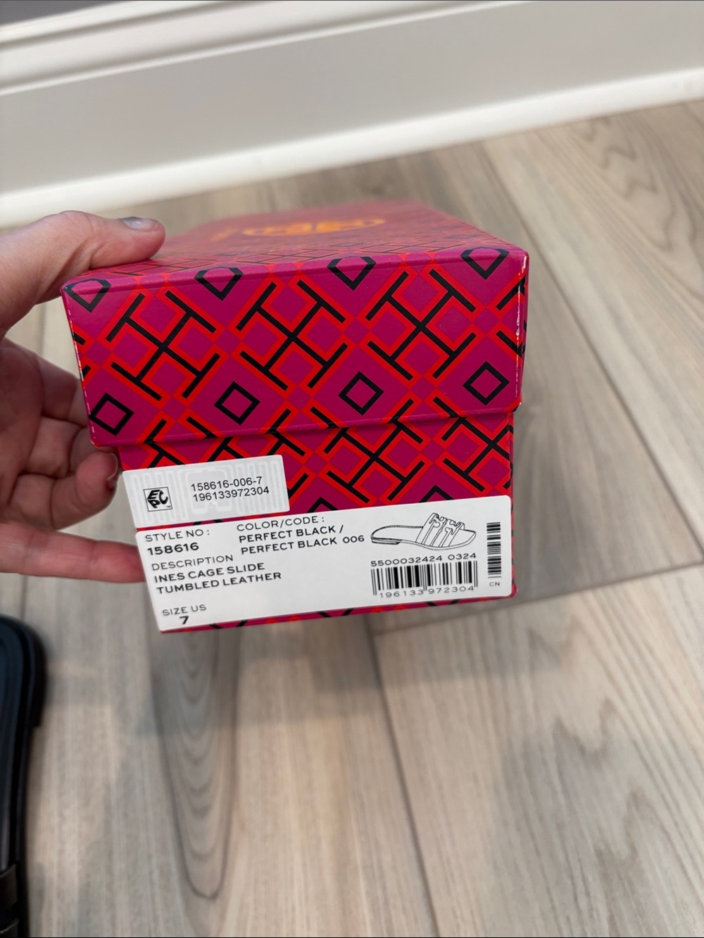 Tory Burch Black Triple-Strap Logo Slide Sandals - Picture 4 of 5